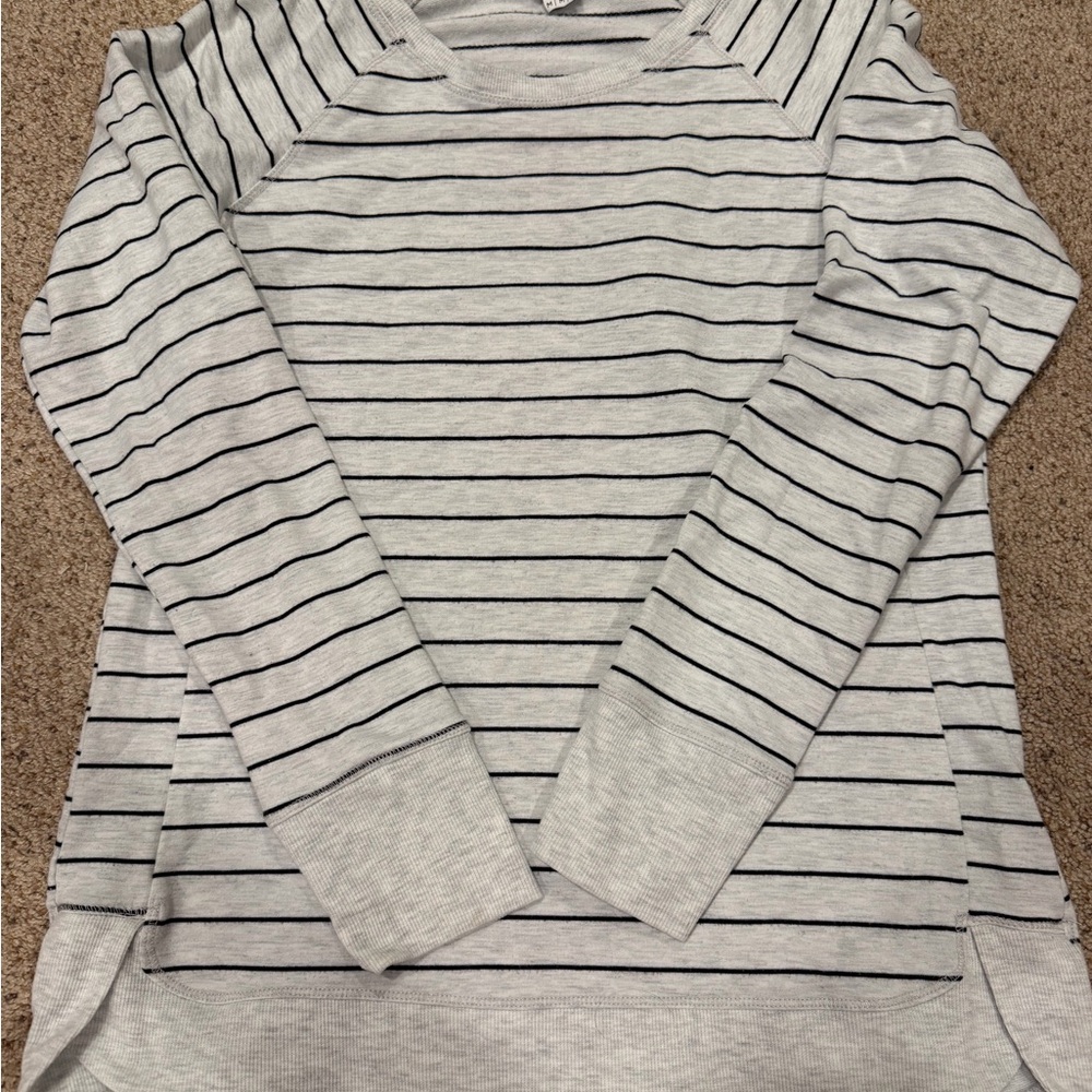 Striped Gray Crewneck
